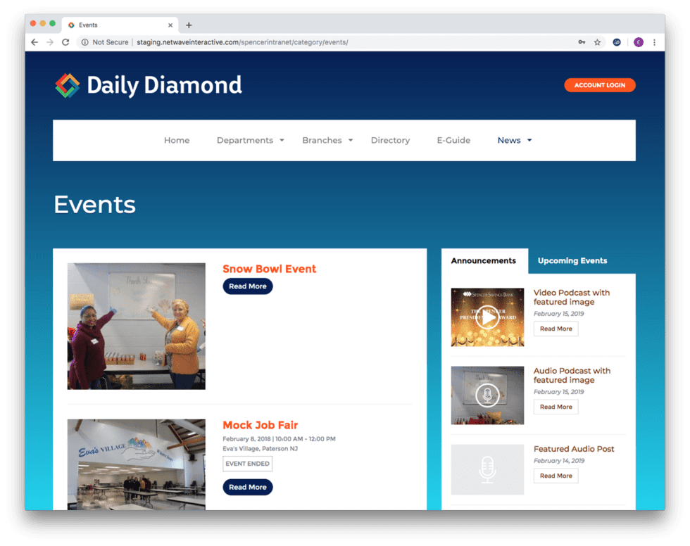 Intranet Events