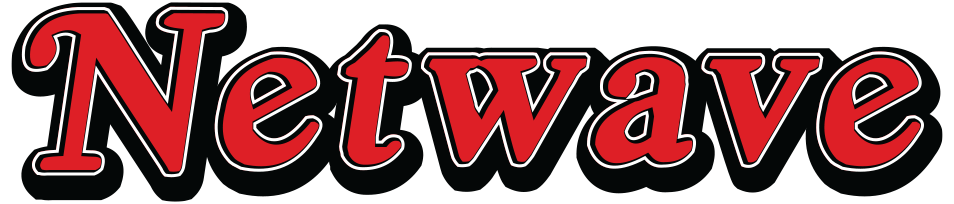 Netwave logo on a black background.