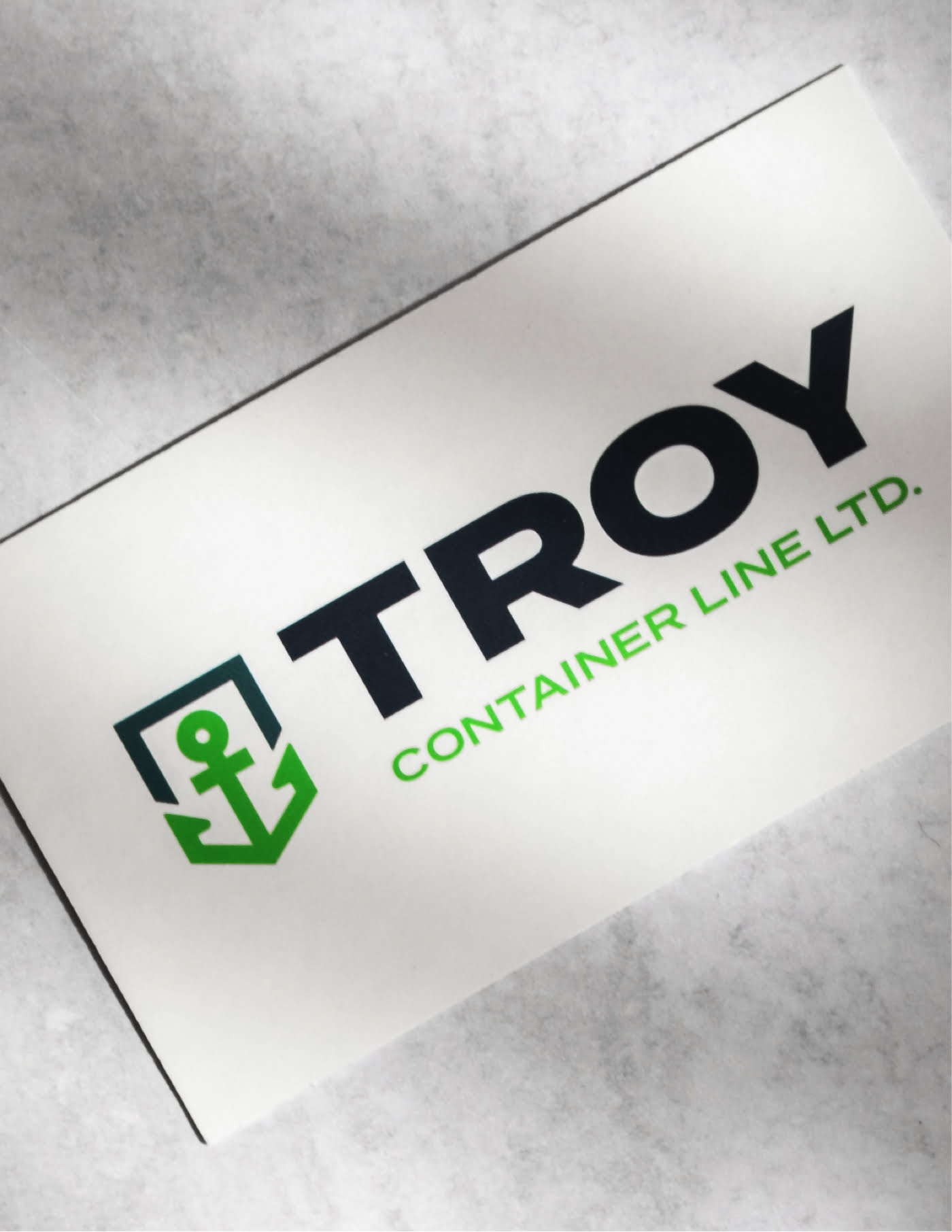 1-1 Troy Container Line Business Card Front Detail