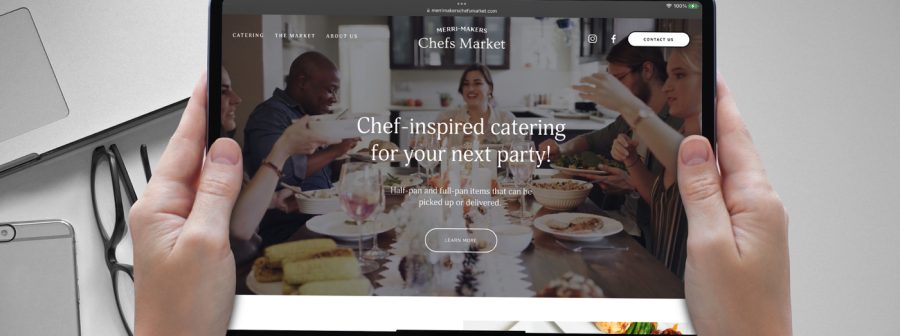 Chefs Market Responsive Website Design shown on an iPad