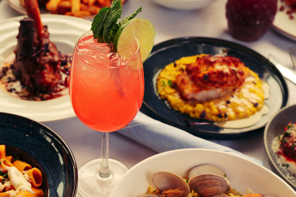 Rooneys restaurant dinner spread