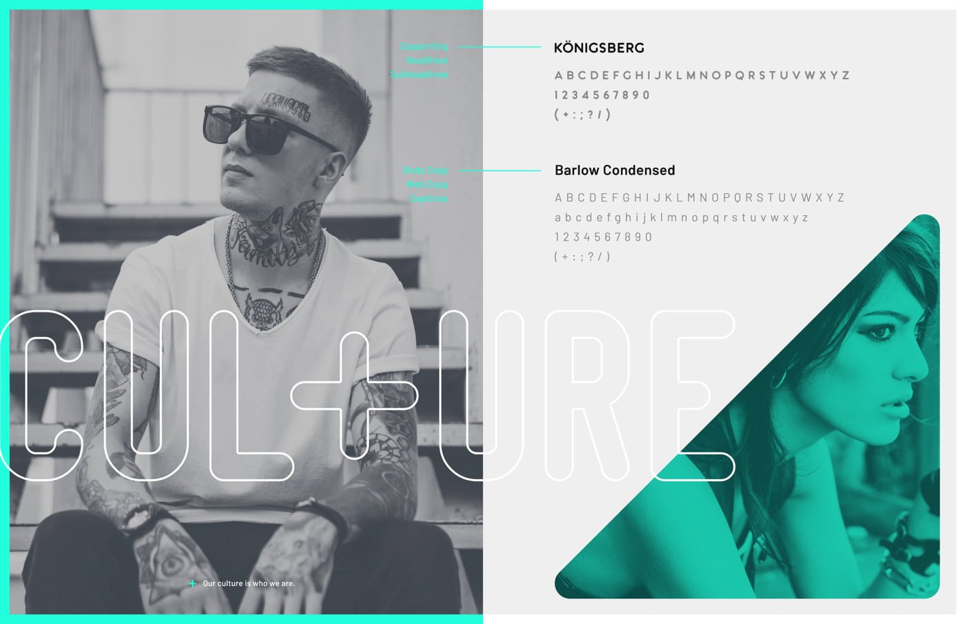 Culture typeface choices