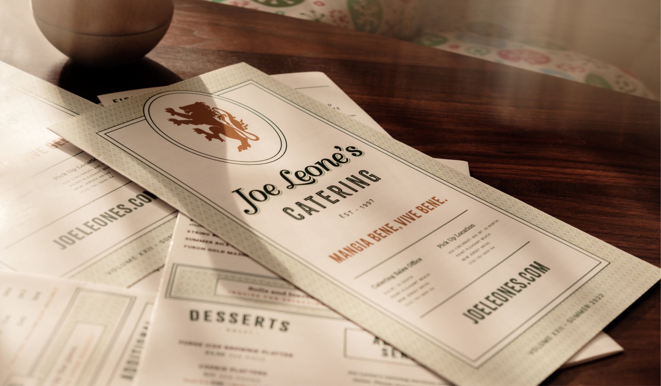 Joe Leone's Menu Display