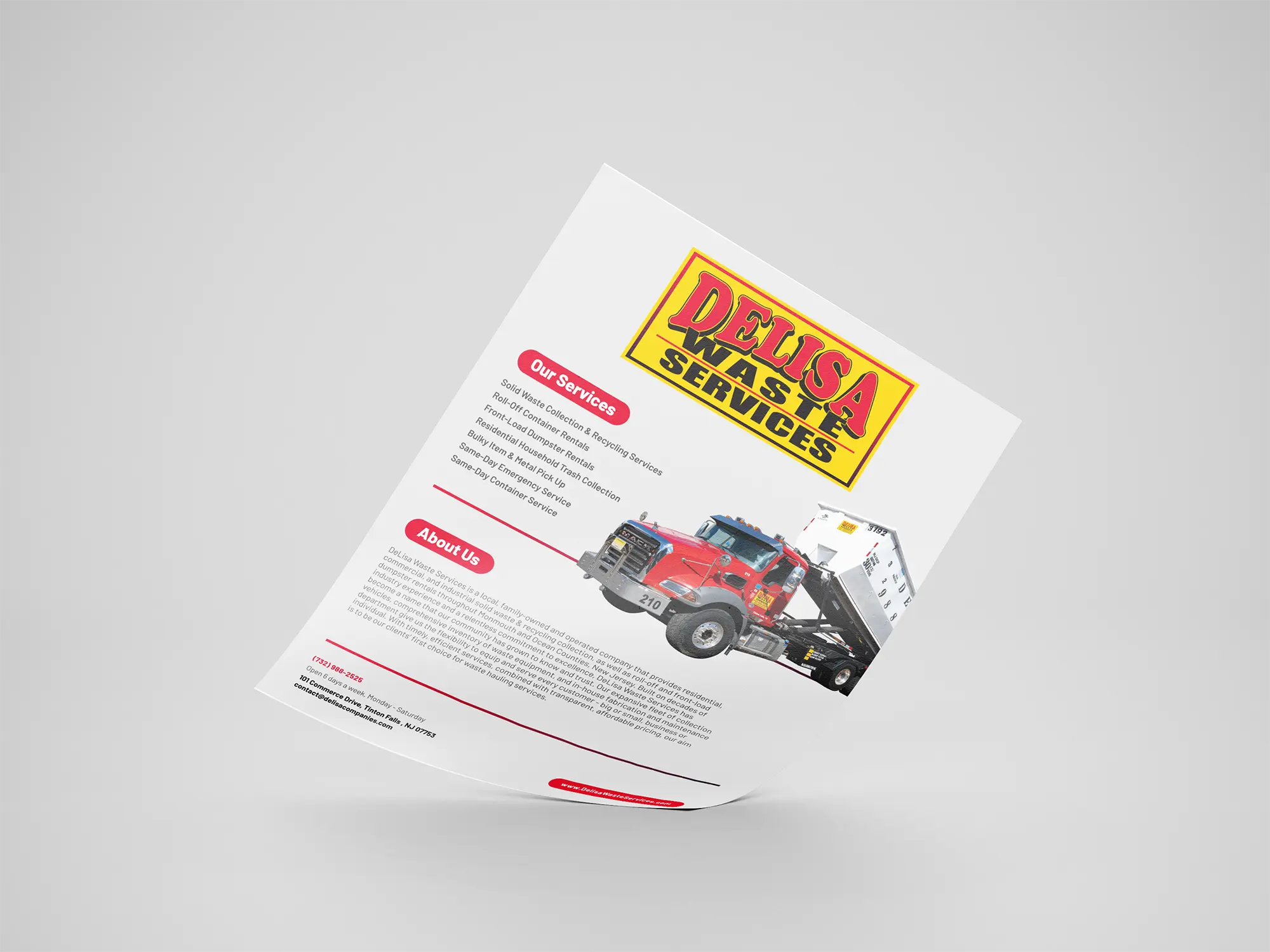 <h6><a>DeLisa Waste Services Printed Materials</a></h6> Thumbnail