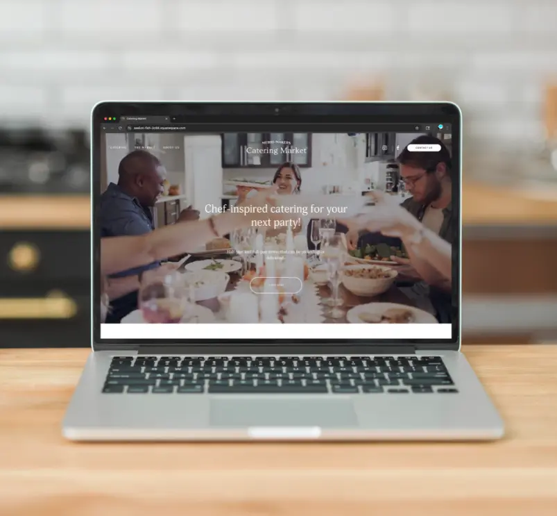 MerriMakers Website Laptop