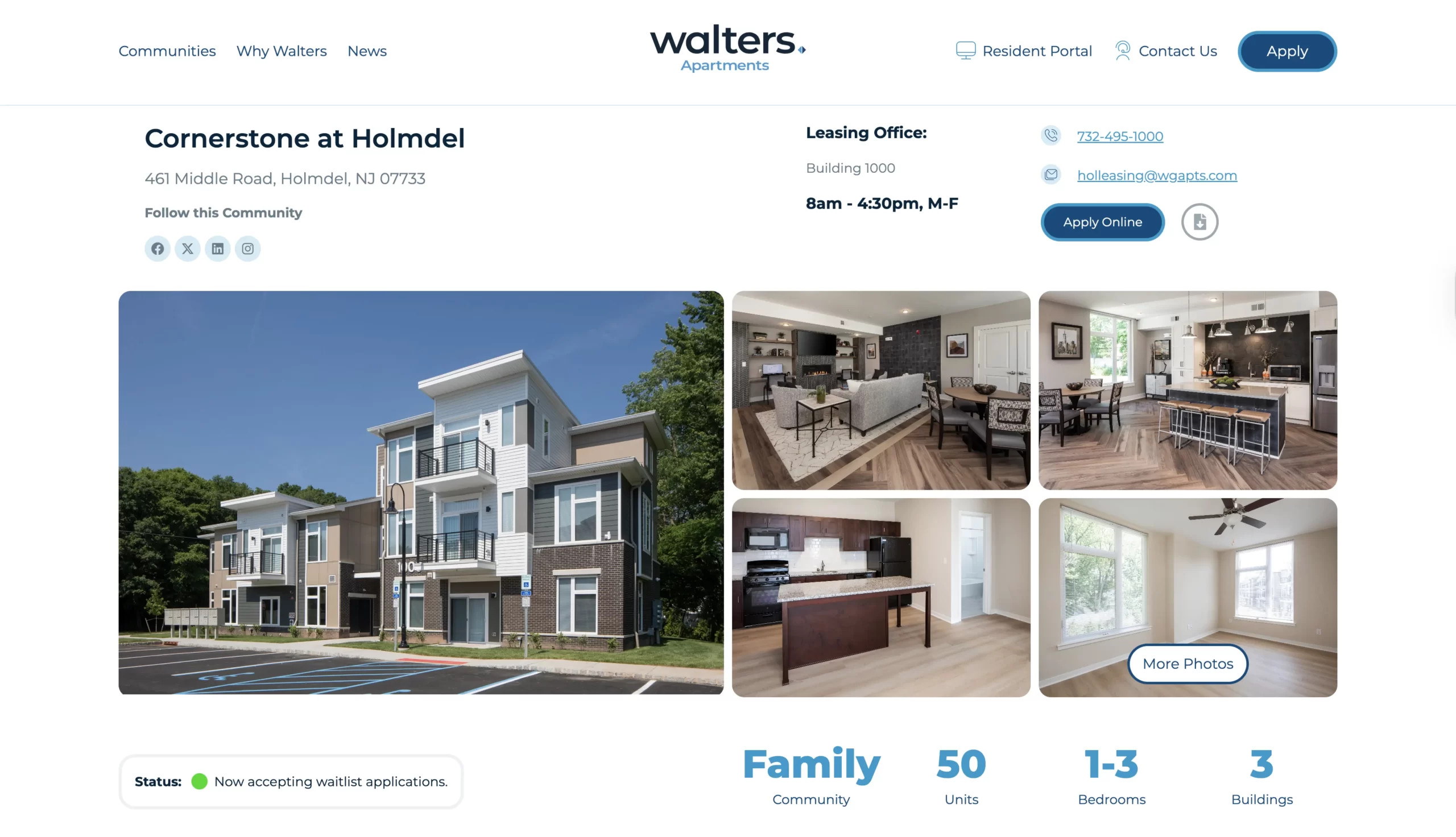 Walters Apartments - Website
