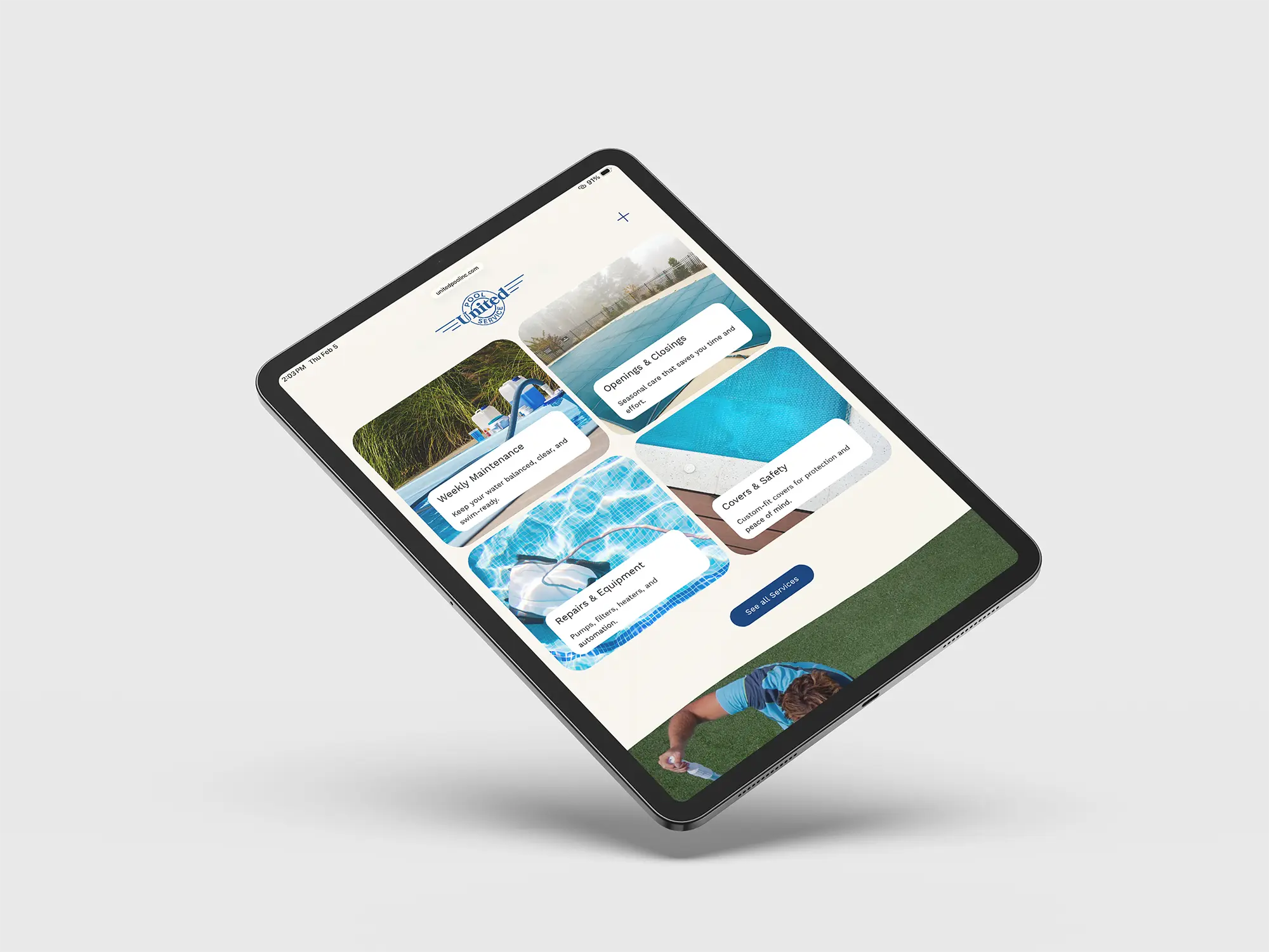 <h6><a>United Pool Service</a></h6> Thumbnail